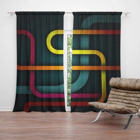 Sablio Záves Farebné čmáranice: 2 ks 140x250 cm