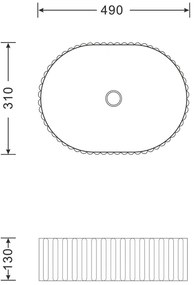 Sapho - Umývadlo na dosku PICOBELLO 49x31 cm keramika/biela