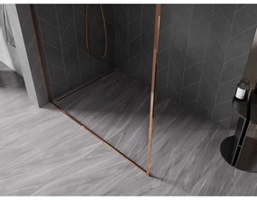 Mexen Kioto-XF, sprchová zástena s rámom 130 x 202 cm, 10mm číre sklo, profil ružové zlato, 800-130-104-60-00-X