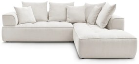 Béžová ženilková rohová pohovka (pravý roh/do L) Whesley – Bobochic Paris