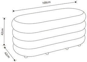 Taburetka PUFFO hnedá