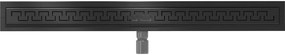 Mexen Flat nerezový sprchový žľab 100 cm, vzor M15, čierna, 1724100-15