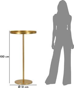 Kovový okrúhly odkladací stolík ø 51 cm Doha – Mauro Ferretti