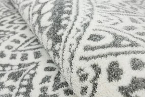 Koberec Lima G757A mandala, krémový / sivý kruh