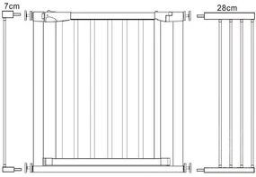 Ochranná bariéra pre deti 75-117 cm SPRINGOS SG0012AC