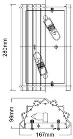 Kichler - LED Kúpeľňové nástenné svietidlo CRYSTAL SKYE 2xG9/3W/230V IP44