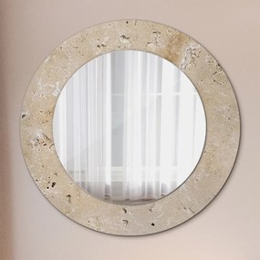 Okrúhle ozdobné zrkadlo na stenu Prírodný kameň fi 50 cm