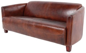 Cigar Lounge 3-sedačka hnedá koža