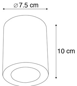 Moderné bodové svetlo biele 7,5 cm - Tuba