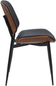 Konferenčná stolička Tiffin koženka - Orech / Čierna