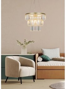 Zuma Line P17127-4-1GD - Luster na lanku TIFANNY 4xE14/40W/230V zlatá