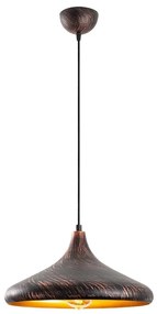 Závesný luster Barek - 11546, čierna/medená