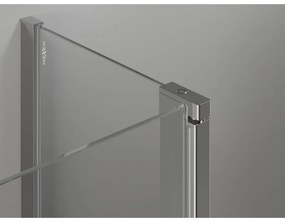 Mexen, Mexen Mist L Duo sklápací sprchový kút 120 x 105 cm, priehľadný, chróm - 8A4L-120-105-01-00