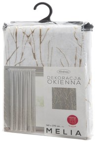 ZÁCLONA NA PÁSKE MELIA 140X270 CM BIELA