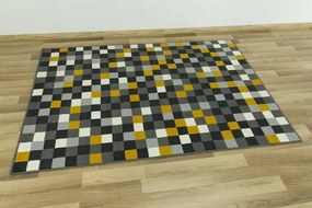 Koberec Luna 503629/89915 štvorce žltý