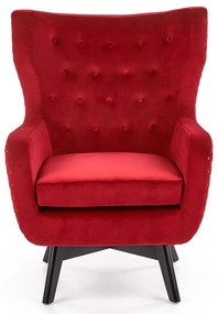 Kreslo Marvel bordová/čierna