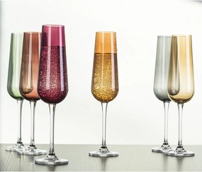 BOHEMIA ARDEA SMOKEY POHÁR NA ŠAMPANSKÉ 220 ML SADA 6KS