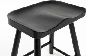 Čierna stolička z dubového dreva Vander – White Label