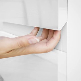 TOALETNÝ STOLÍK NESSIE ELITE 2 BIELY LESK + STRIEBORNÝ