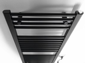 Aqualine Aqualine, DIRECT-E elektrické vykurovacie teleso, rovné, 450x960 mm, 300 W, čierna, ILE94TB