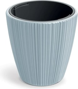 Plastový kvetináč OROS svetlosivý matný