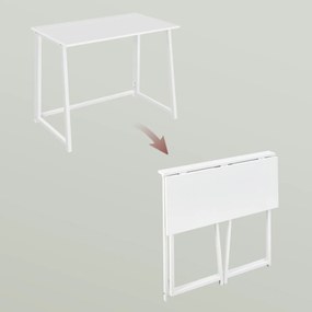 Set do pracovne ZARIMO stôl 80x40 cm, biela + kreslo AVOLA VELVET svetlo modrá