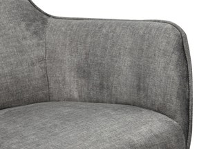 Kreslo VOGUE otočné o 360° zamatovo sivé