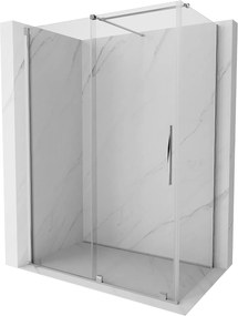Mexen Velar, sprchový kút s posuvnými dverami 140(dvere) x 70(stena) cm, 8mm číre sklo, chrómový profil, 871-140-070-01-01