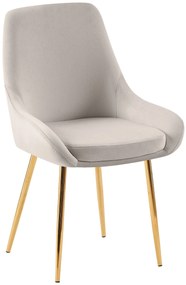 Sada 2 ks jedálenskej stoličky Elmira zamat - sivá