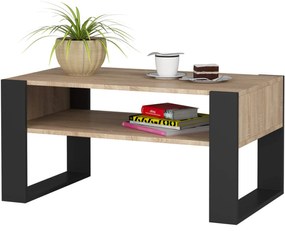 Konferenčný stolík DOMI, dub sonoma/čierna