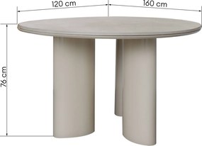 Jídelní stůl Rio 160 cm béžový/mramor