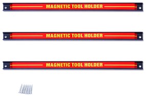 3 x magnetický držiak na náradie nástenná magnetická tyč sada magnetická tyč 46 cm