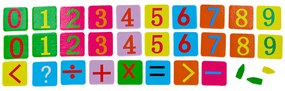 KIK Vzdelávacia magnetická sada na učenie hodín a matematiky pre deti – 50 dielov v plechovke