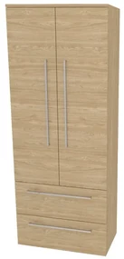Mereo, Mereo Bino, kúpeľňová skrinka vysoká 163 cm, dvojitá, Multidecor, Dub olejovaný, MER-CN699DUO1