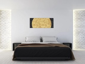 Obraz - Zlatá štruktúra N⁰2 (120x50 cm)
