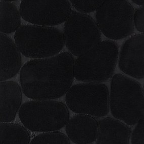 TENDANCE Predložka do kúpeľne Stones, 45x120 cm, čierna