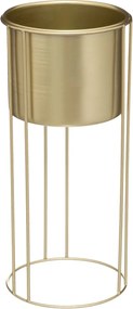 KOVOVÝ KVETINÁČ SO STOJANOM MAX GOLD SADA 2KS 58X21,5 CM+41,5X18,5 CM ZLATÁ