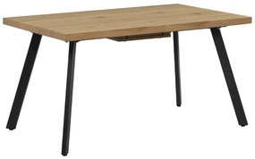 Rozkladací jedálenský stôl Akaiko - dub / čierna