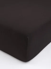 Jersey plachta s elastanom Deluxe 140 × 200 cm – tmavo hnedá