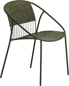 Tmavozelená záhradná stolička Atrani – Kave Home