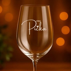 Pohár na víno Víno Pička