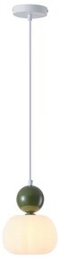 Luster na lanku 1xG9/7W/230V biela/zelená