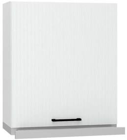 Skrinka do kuchyne biela Kate w60/68 slim PL so strieborným digestorom