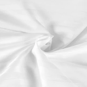 SATÉNOVÉ POSTEĽNÉ OBLIEČKY SATYNLOVE EXCLUSIVE CIZGILI 220X200 CM, 2 KS 70X80 CM BIELA