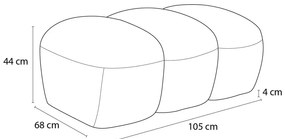 Podnožka z textílie buklé v horčicovej farbe Hippolyte – Bobochic Paris