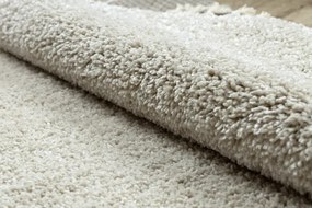 Dywany Łuszczów, Kusový koberec Berber 9000 cream kruh, 120x120 (priemer) kruh, biela, obývacia izba