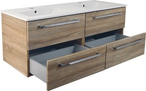 Comodo Kúpeľňová skrinka s keramickým umývadlom Vermont S 120 - sonoma