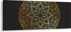 Obraz zlaté abstrakcie (120x50 cm)