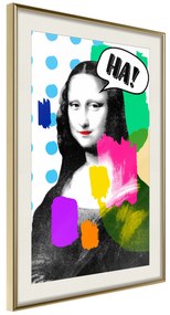 Artgeist Plagát - Mona Lisa Pop-art [Poster] Veľkosť: 40x60, Verzia: Zlatý rám s passe-partout