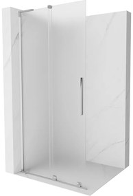 Mexen Velar L, posuvná sprchová zástena Walk-in 90 x 200 cm, 8mm sklo námraza, chrómová, 871-090-003-33-01